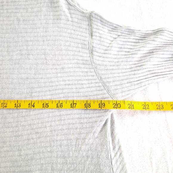 We The Free Tunic Oversized Funnel Neck Raw Hem Gap Back Women's Large Grey - Picture 8 of 10